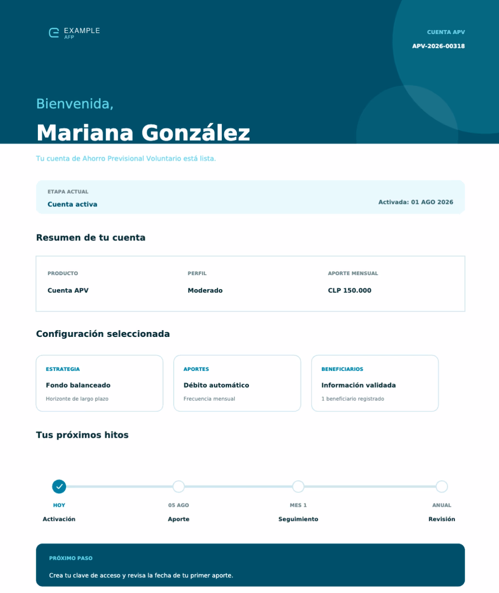 Onboarding de cuenta APV
